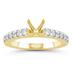 18k Yellow Gold Prong Set Diamond Engagement Ring with Matching Band