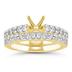 18k Yellow Gold Prong Set Diamond Engagement Ring with Matching Band