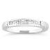 14k White Gold Channel Set Princess Engagement Ring with Matching Band