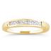 14k Yellow Gold Channel Set Princess Engagement Ring with Matching Band