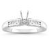 Platinum Channel Set Princess Engagement Ring with Matching Band