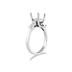 18k White Gold Diamond Baguette Engagement Ring Setting