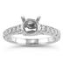 14k White Gold Diamond Engagement Ring Setting