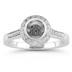 18k White Gold Bezel Set Engagement Ring