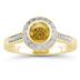 18k Yellow Gold Bezel Set Engagement Ring