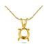 18K Yellow Gold Prong Set Solitaire Pendant Setting
