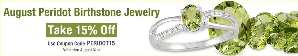 Peridot Jewelry Sale, August Birthstone