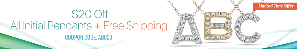 Diamond Initial Pendant Sale