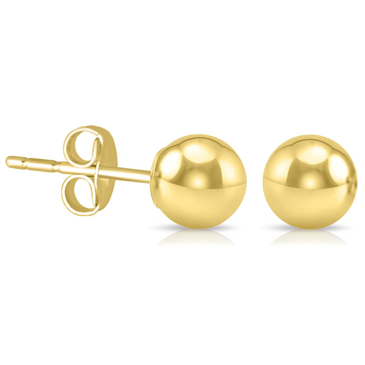 4MM 14K Yellow Gold Filled Round Ball Earrings ERF60862