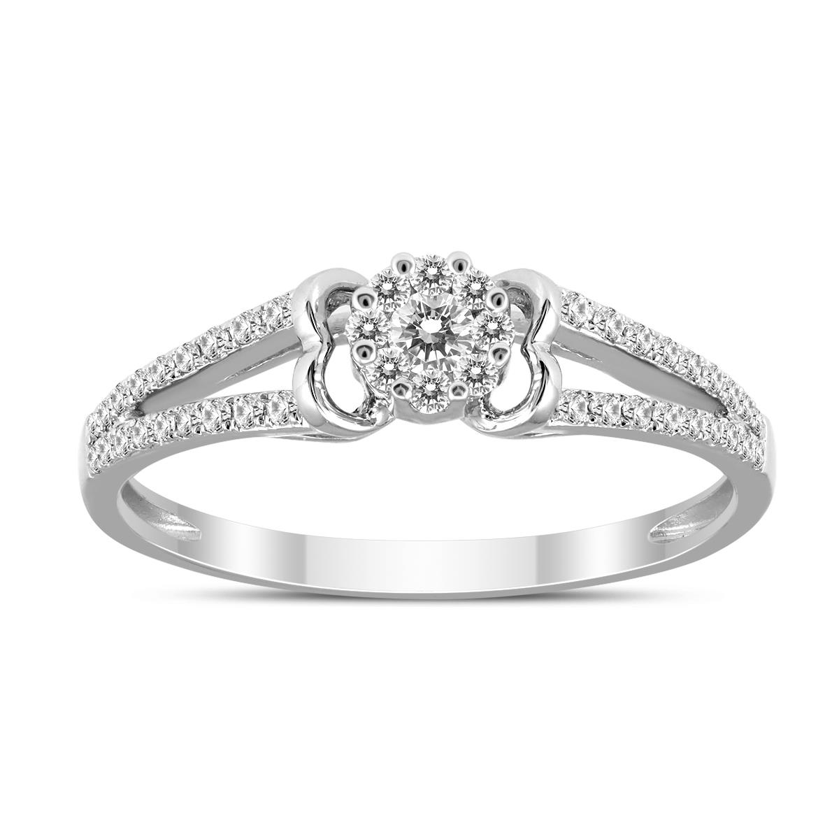 1/4 Carat TW Diamond Engagement Promise Ring in 14K White Gold RGF58721