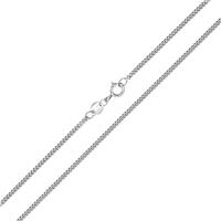 10K White Gold 1.5mm Diamond Cut Gormette Chain with Spring Ring Clasp - 18 Inch