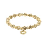 Rete Gialla Gold Woven and Laser Beads Bracelet