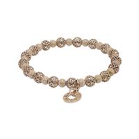 Rete Rosa Woven Rose Beads and Laser Cut Beads Bracelet