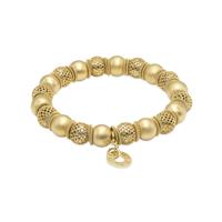Palma Gialla Gold Woven and Satin Beads Bracelet