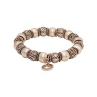 Palma Rosa Rose Woven and Satin Beads Bracelet