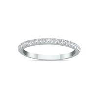 1/8 Carat TW Diamond Wedding Band in 14K White Gold