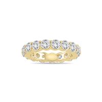 AGS Certified Diamond Eternity Band in 14K Yellow Gold (3.75 - 4.25 CTW) 