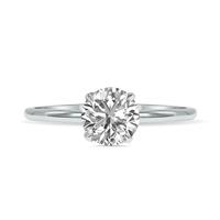 Lab Grown 1/2 Carat Diamond Solitaire Ring in 14K White Gold