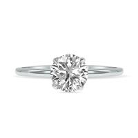 Lab Grown 3/4 Carat Diamond Solitaire Ring in 14K White Gold