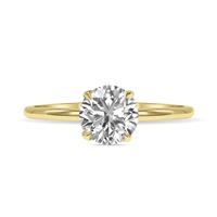 Lab Grown 3/4 Carat Diamond Solitaire Ring in 14K Yellow Gold