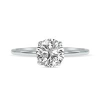 Lab Grown 1.50 Carat Diamond Solitaire Ring in 14K White Gold