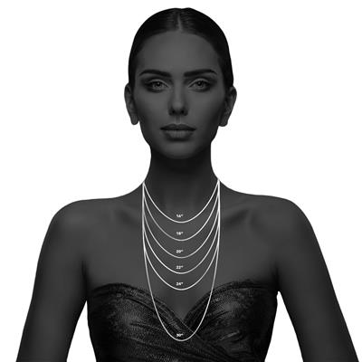 14K White Gold 2.25mm Diamond Cut Rope Chain with Lobster Clasp- 18 Inch