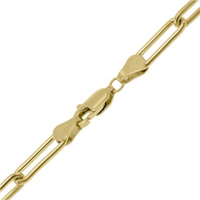 14K Yellow Gold Filled 4MM Paperclip Chain With Lobster Clasp - 18 inch