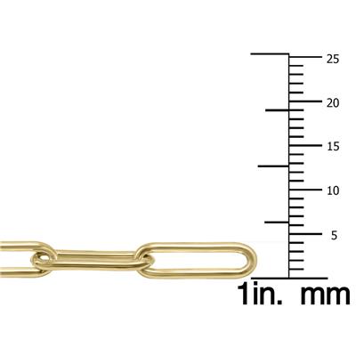 14K Yellow Gold Filled 4MM Paperclip Chain With Lobster Clasp - 24 inch
