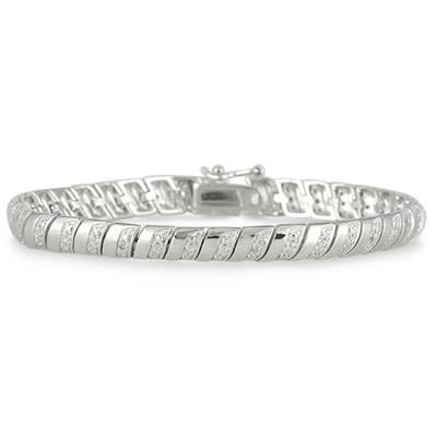 Diamond Rolex Bracelet in .925 Sterling Silver