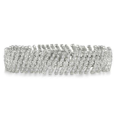 3 Carat Diamond Bracelet in .925 Sterling Silver