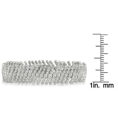 3 Carat Diamond Bracelet in .925 Sterling Silver