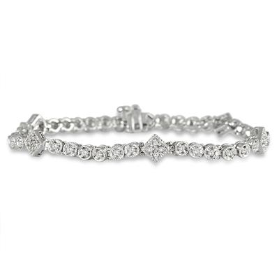 7/8 Carat TW Diamond Bracelet in .925 Sterling Silver
