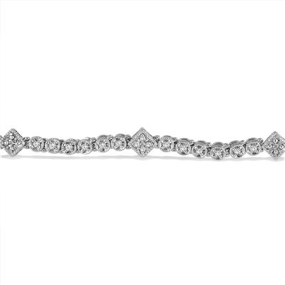 7/8 Carat TW Diamond Bracelet in .925 Sterling Silver