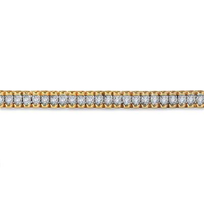1 Carat Diamond Tennis Bracelet in 18K Yellow Gold Plated Sterling Silver