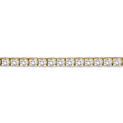 AGS Certified 5 Carat TW Classic Diamond Tennis Bracelet in 14K Yellow Gold