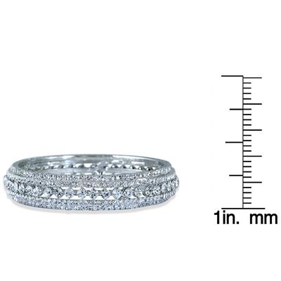 White Crystal Estate Bangle Bracelet