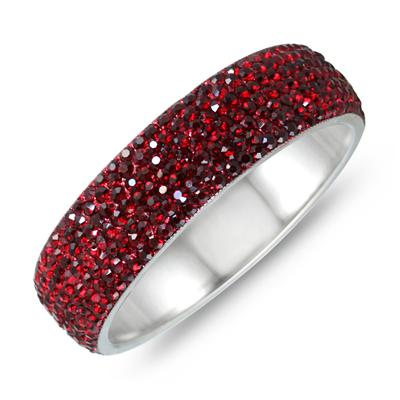Red Crystal Rhinestone Bangle 