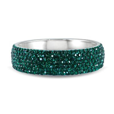 Green Crystal Rhinestone Bangle 