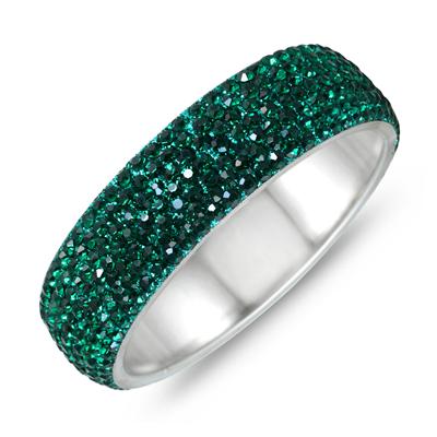 Green Crystal Rhinestone Bangle 
