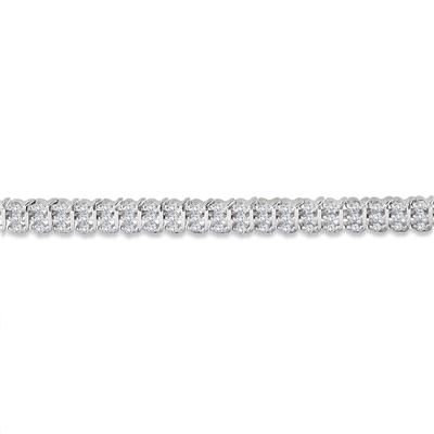 2.25 Carat Diamond Tennis Bracelet in .925 Sterling Silver 