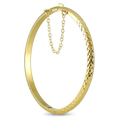 Vermeil Gold High Polished Sterling Silver Bangle