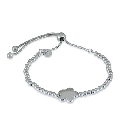 Clover Bolo Bracelet in .925 Sterling Silver
