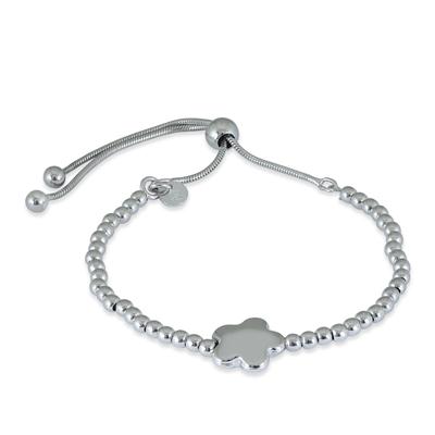 Clover Bolo Bracelet in .925 Sterling Silver 