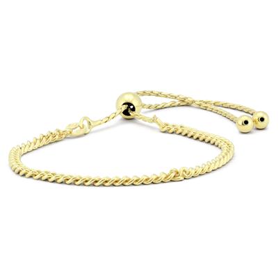 Bolo Rope Bracelet in Yellow Plated .925 Sterling Silver