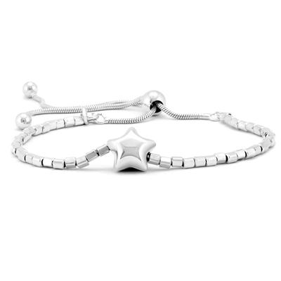 Star Charm Bolo Bracelet in .925 Sterling Silver