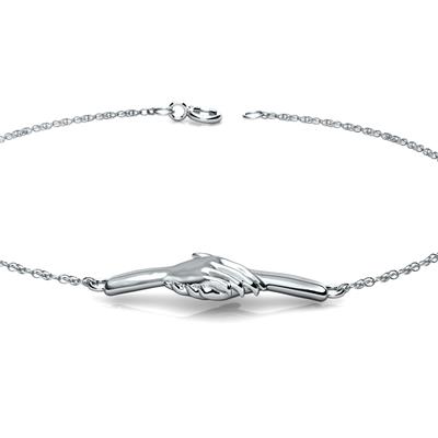 Ted Poley Miss Your Touch Hand in Hand Bracelet in .925 Sterling Silver