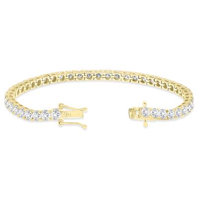 10 Carat TW Diamond Tennis Bracelet in 14K Yellow Gold