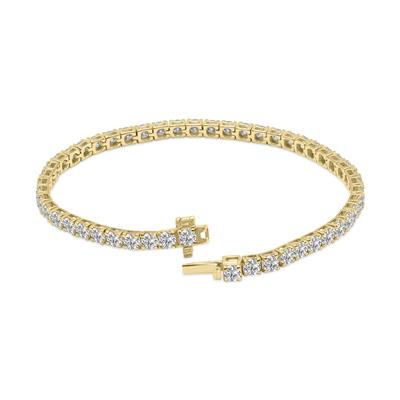6 Carat TW Lab Grown Diamond Tennis Bracelet in 14K Yellow Gold