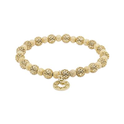 Rete Gialla Gold Woven and Laser Beads Bracelet