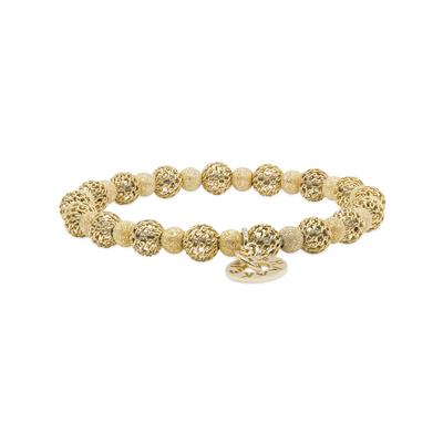 Rete Gialla Gold Woven and Laser Beads Bracelet